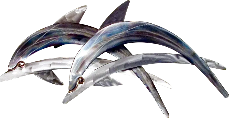 Dolphins II Blue Indoor/Outdoor Wall Art