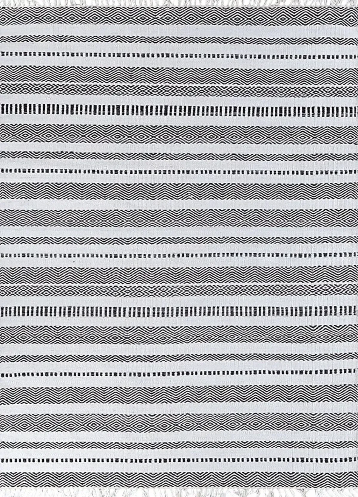 Kendria Black 5' x 8' Indoor/Outdoor Rug