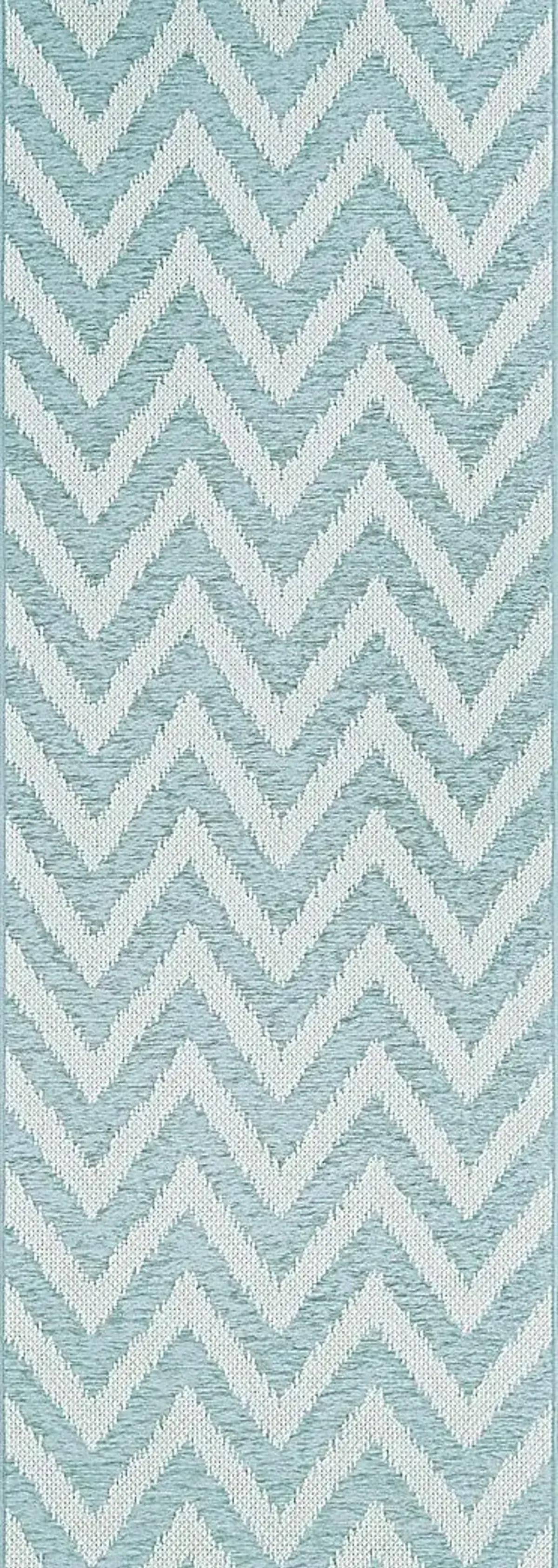 Lynna Teal 2'6 x 7'6 Runner Indoor/Outdoor Rug