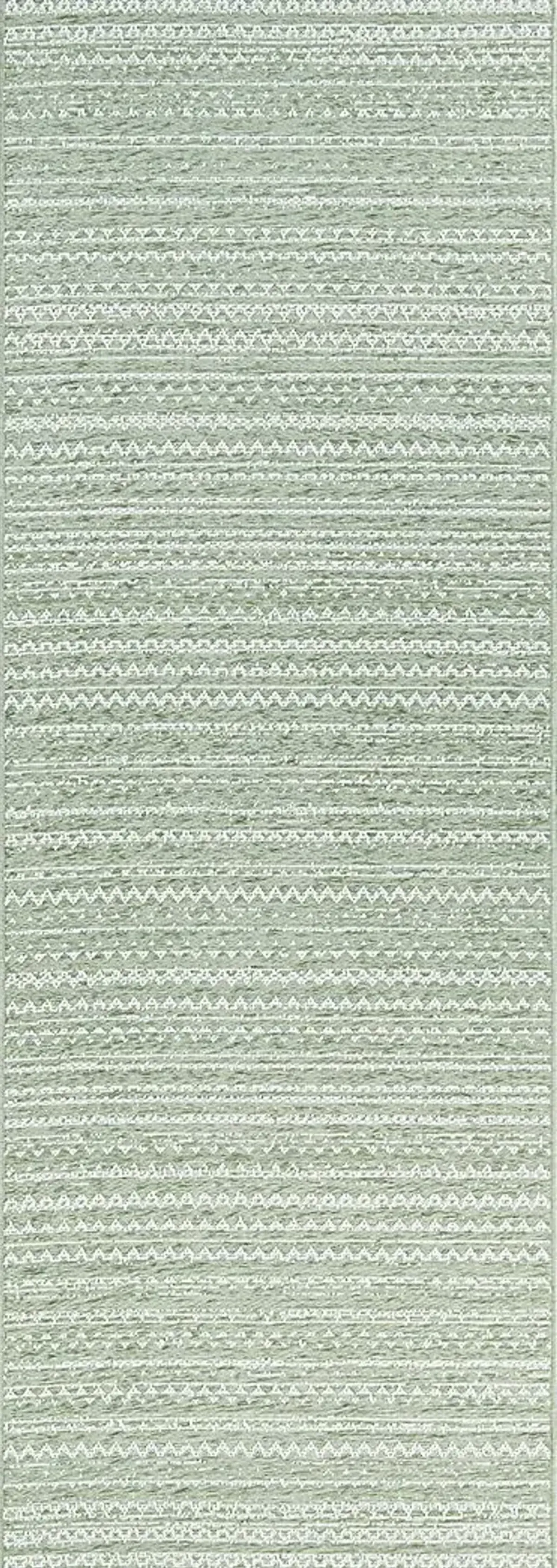 Maylin Green 2'6 x 7'6 Runner Indoor/Outdoor Rug