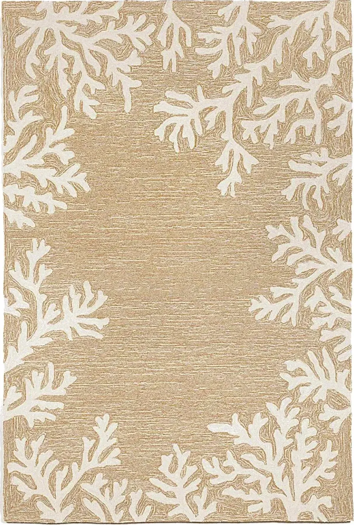 Ocean Flower Taupe 7'6 x 9'6 Indoor/Outdoor Rug