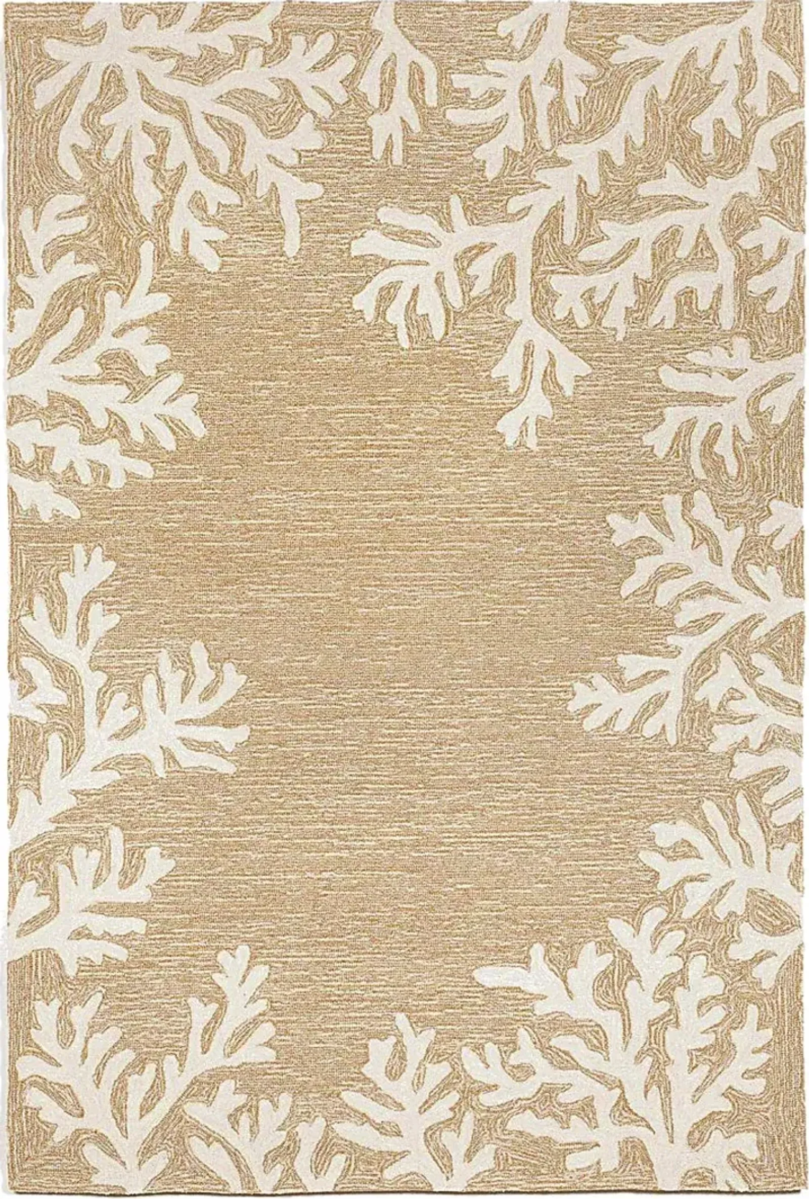 Ocean Flower Taupe 7'6 x 9'6 Indoor/Outdoor Rug