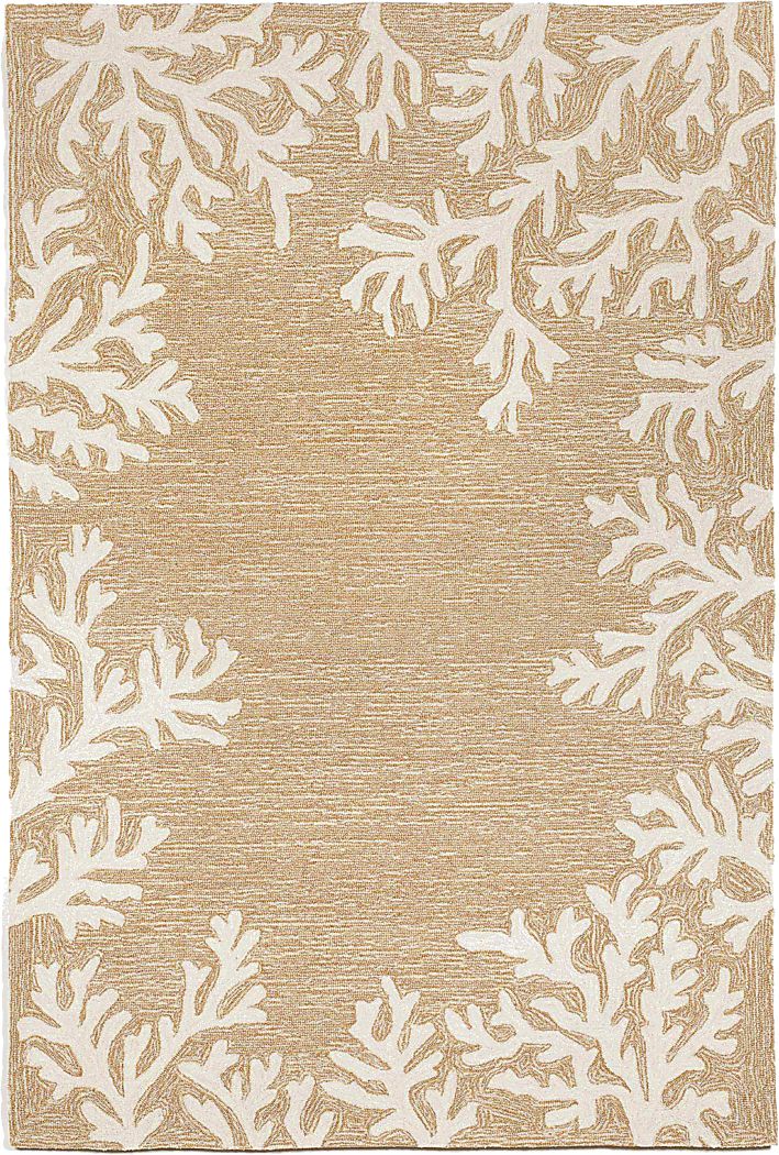 Ocean Flower Taupe 7'6 x 9'6 Indoor/Outdoor Rug