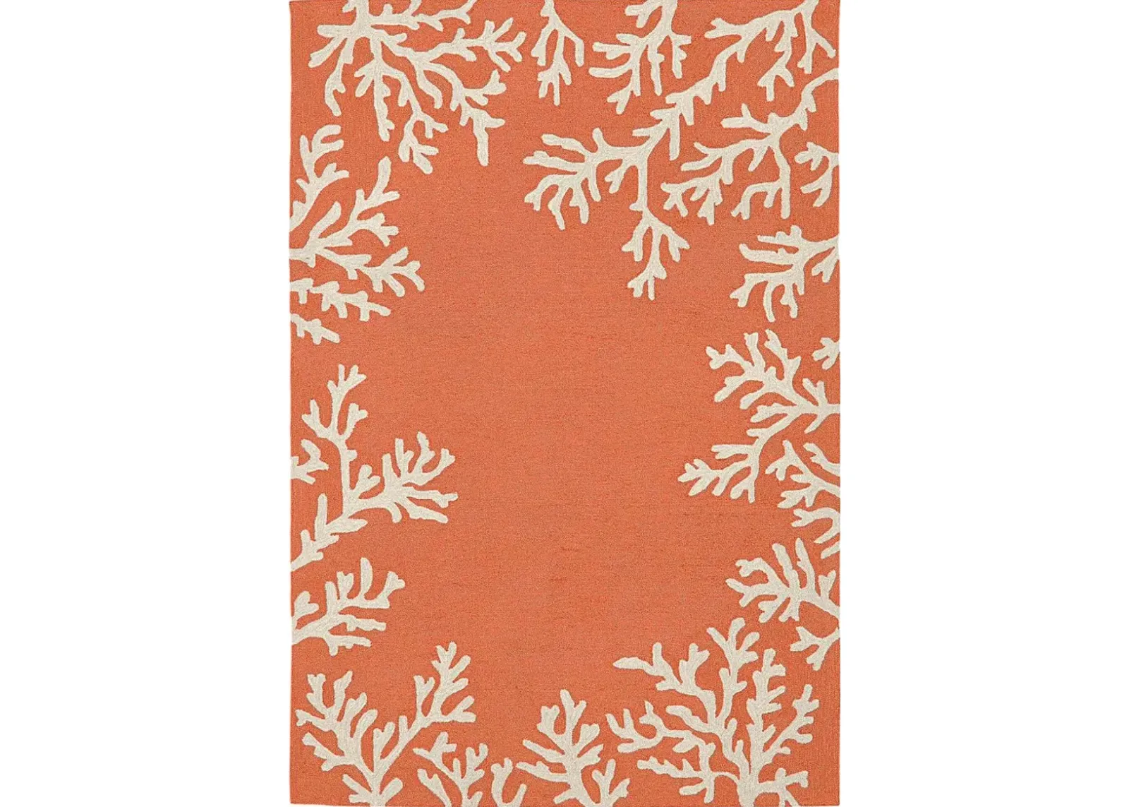 Ocean Flower Orange 7'6 x 9'6 Indoor/Outdoor Rug