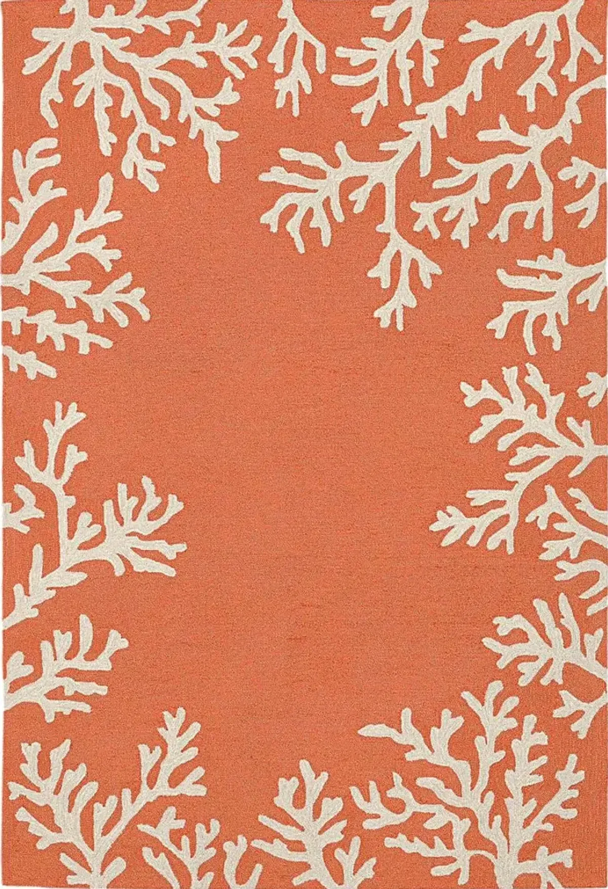 Ocean Flower Orange 7'6 x 9'6 Indoor/Outdoor Rug