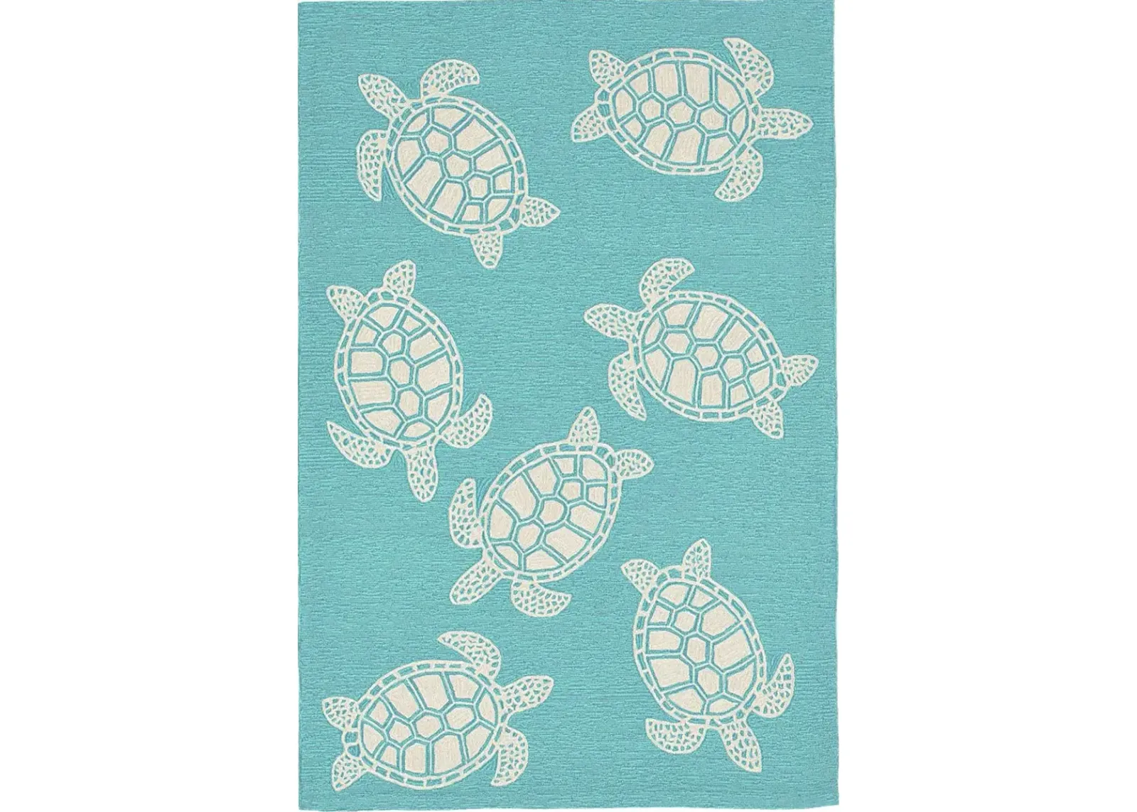 Sea Creature Blue 5' x 7'6 Indoor/Outdoor Rug