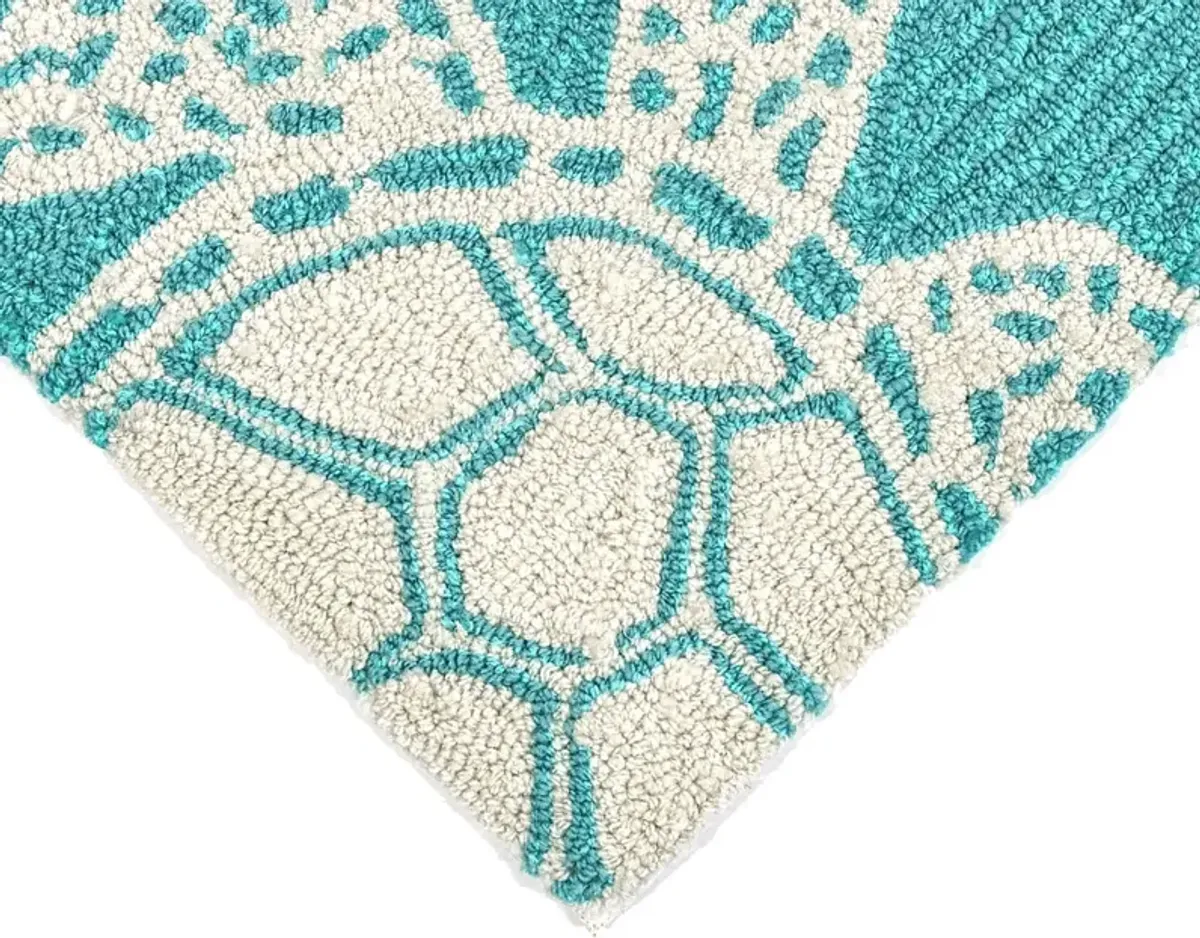 Sea Creature Blue 7'6 x 9'6 Indoor/Outdoor Rug