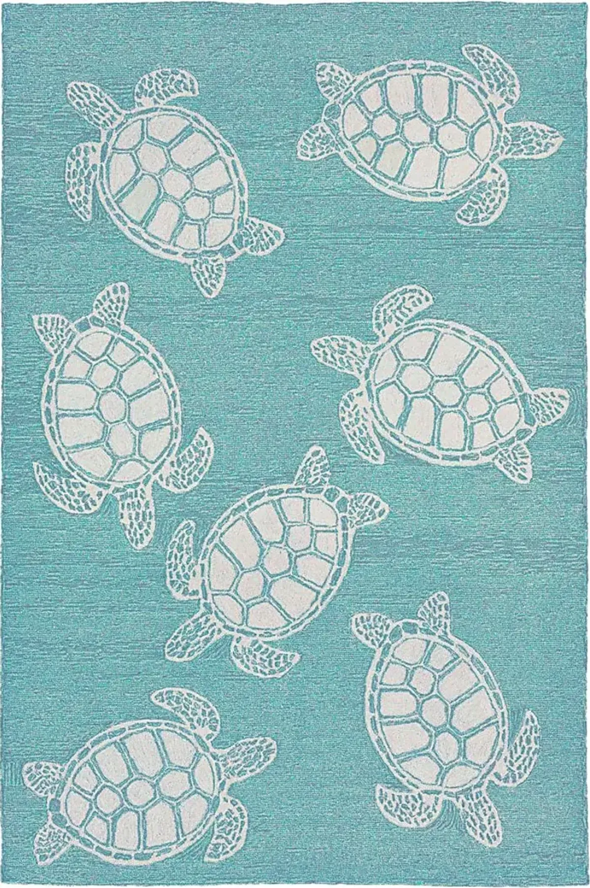 Sea Creature Blue 7'6 x 9'6 Indoor/Outdoor Rug