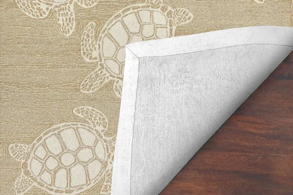 Sea Creature Taupe 7'6 x 9'6 Indoor/Outdoor Rug