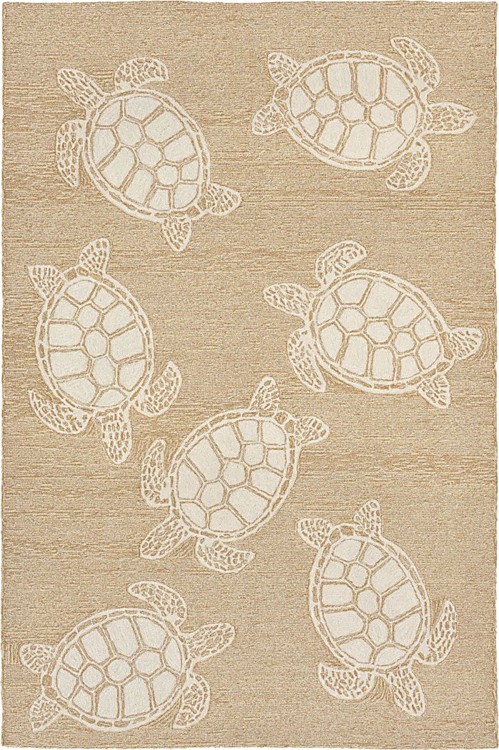 Sea Creature Taupe 7'6 x 9'6 Indoor/Outdoor Rug