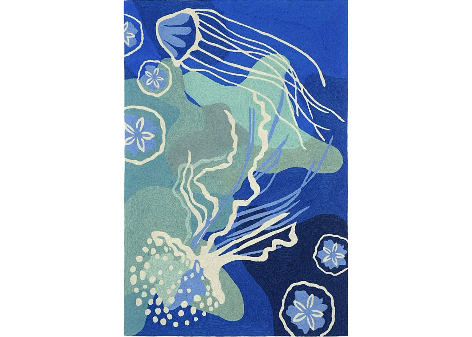 Sea Dance Blue 7'6 x 9'6 Indoor/Outdoor Rug