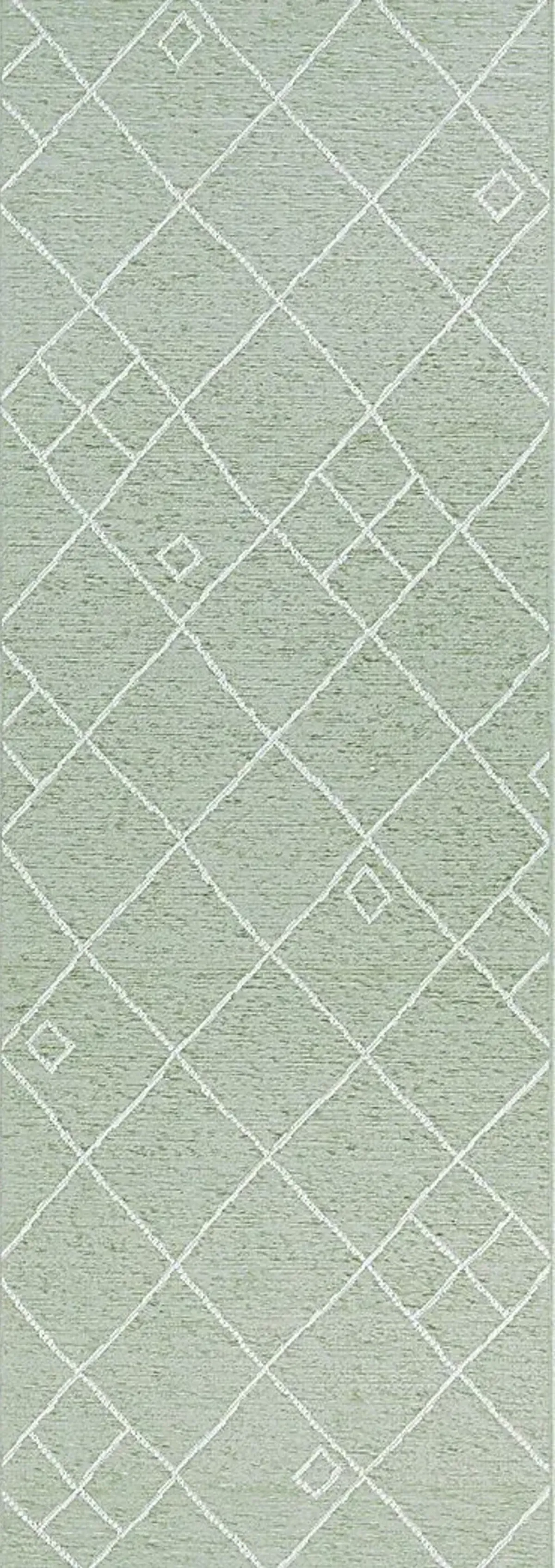 Arvia Green 2'6 x 7'6 Runner Indoor/Outdoor Rug