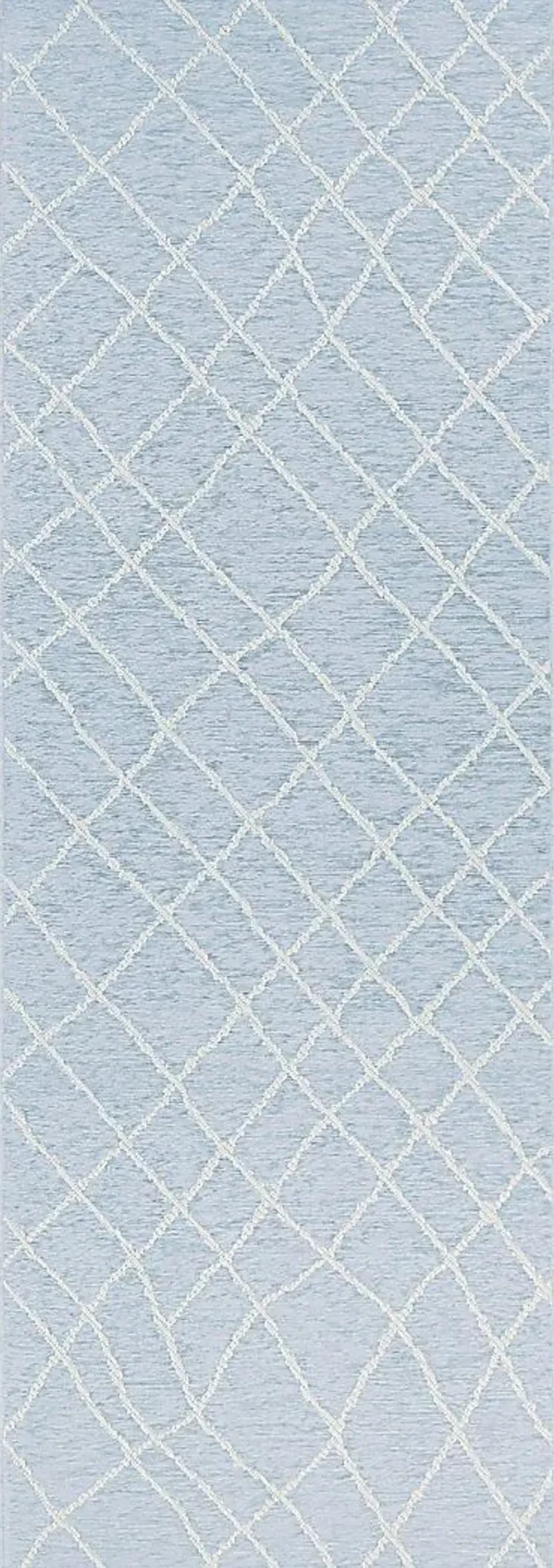 Harlake Blue 2'6 x 7'6 Runner Indoor/Outdoor Rug