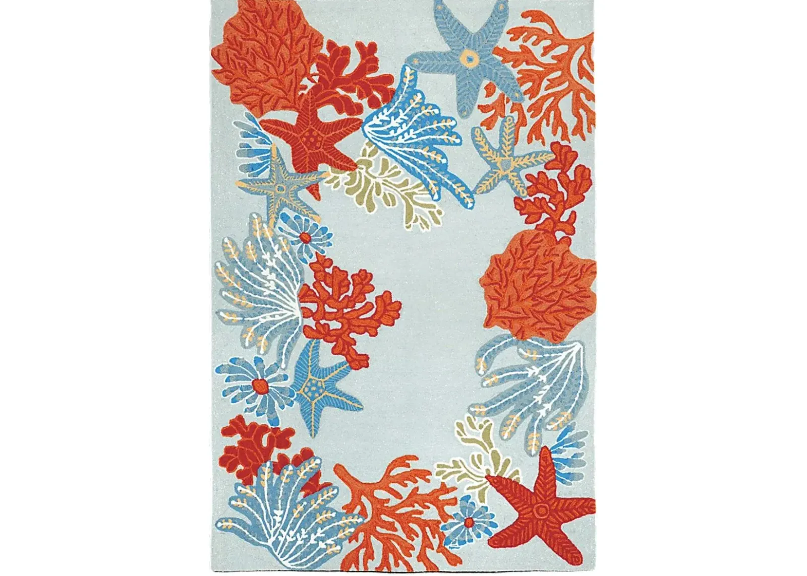 Sea Jewels Blue 7'6 x 9'6 Indoor/Outdoor Rug