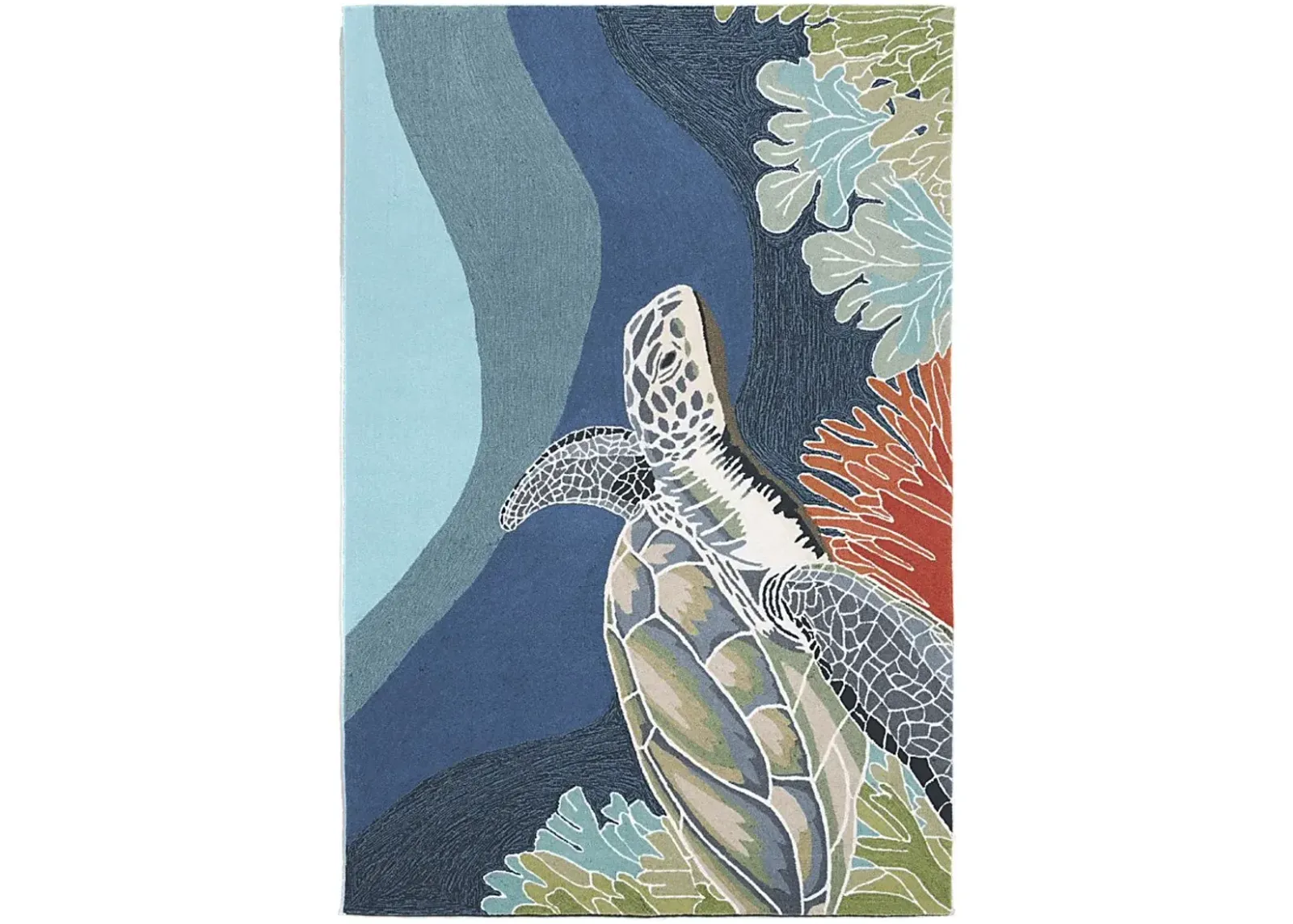 Ocean King Blue 7'6 x 9'6 Indoor/Outdoor Rug