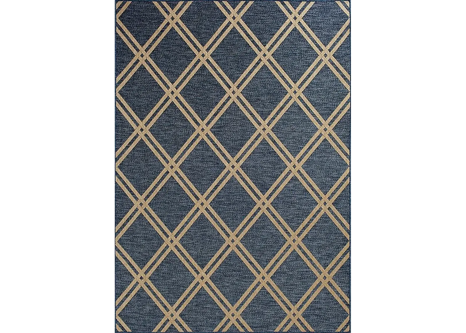 Eristy Blue 5'3 x 7'7 Indoor/Outdoor Rug