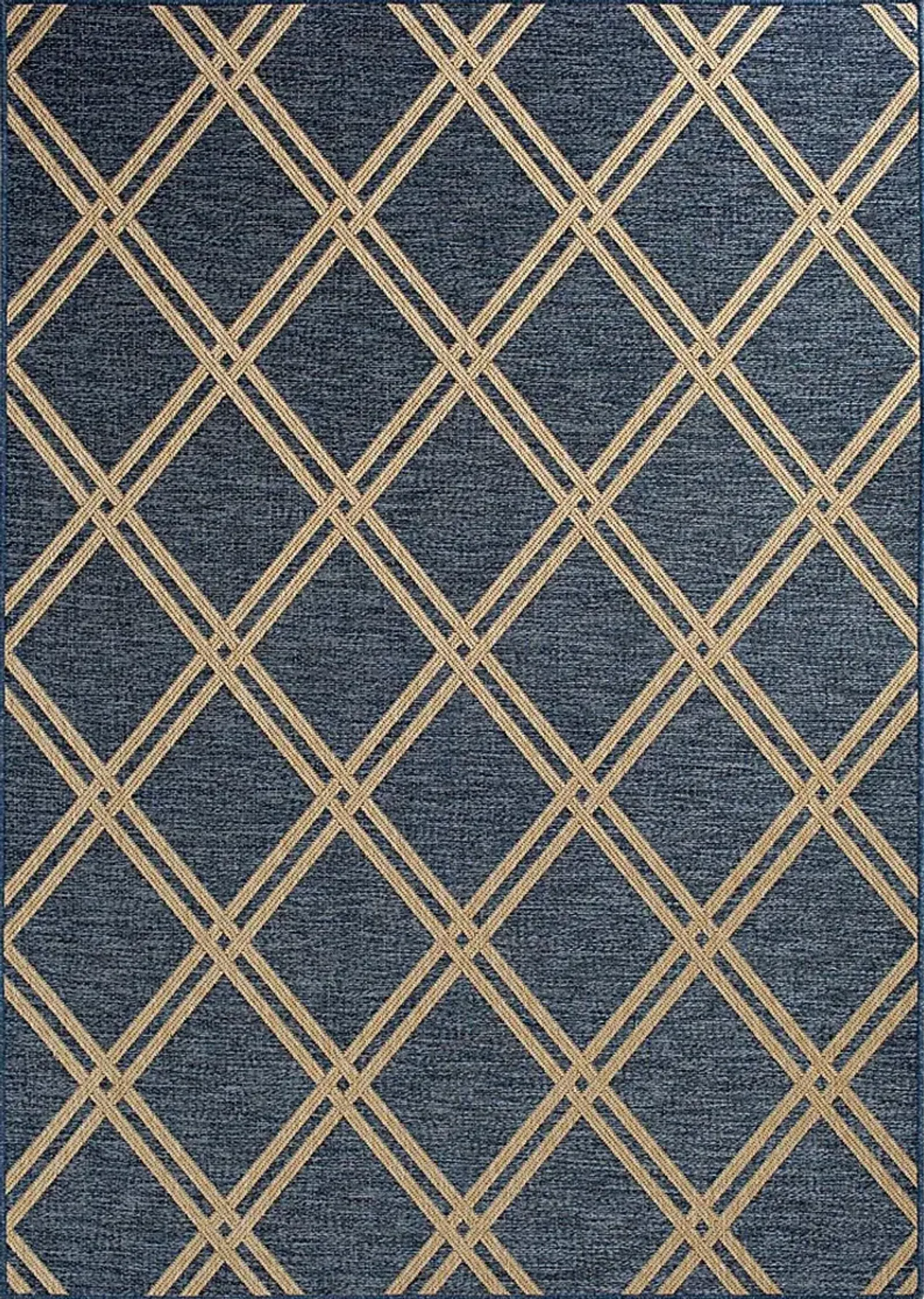 Eristy Blue 6'7 x 9'6 Indoor/Outdoor Rug