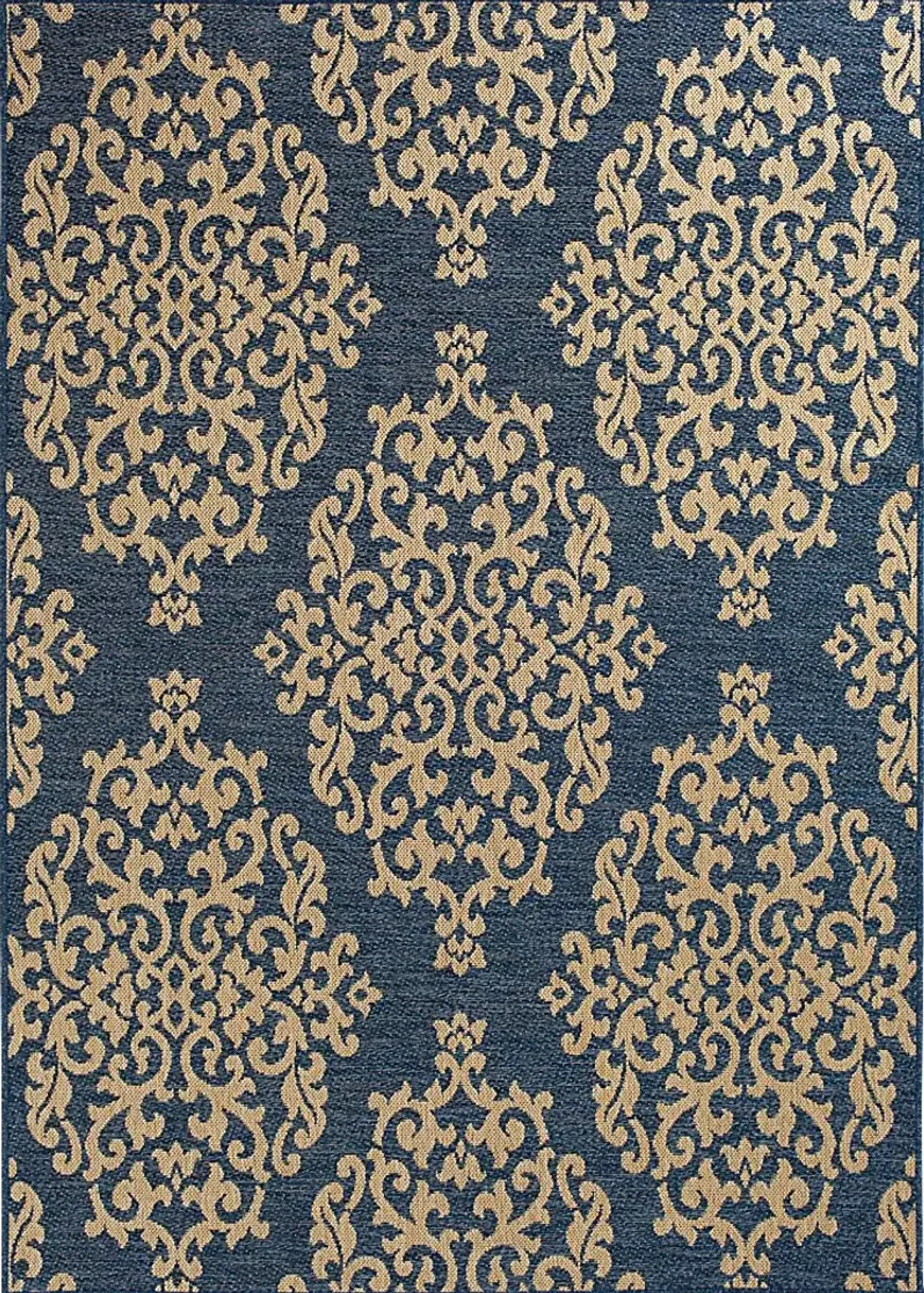 Jimelle Blue 6'7 x 9'6 Indoor/Outdoor Rug