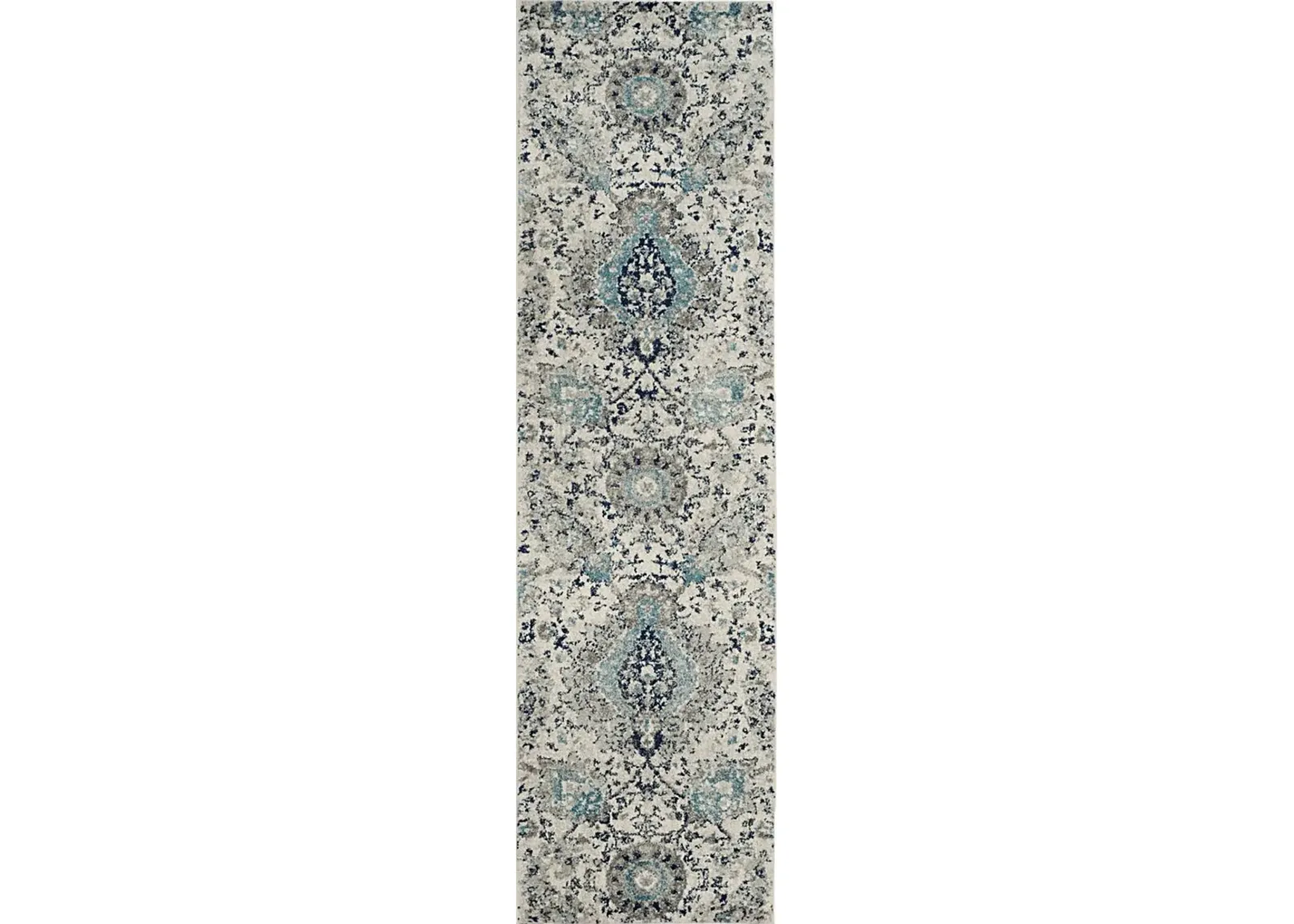 Mentmore Trace Light Gray 2'3 x 8' Runner Rug