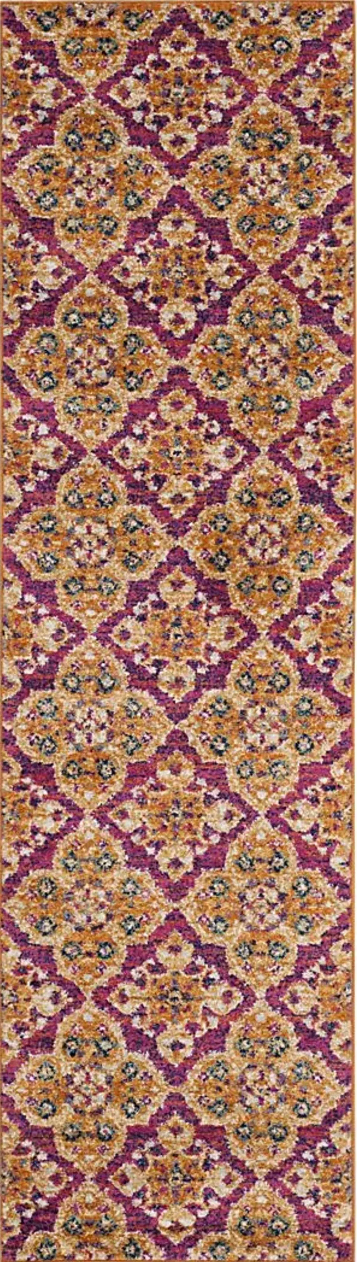 Harbor Terrace Fuchsia 2'3 x 8' Runner Rug