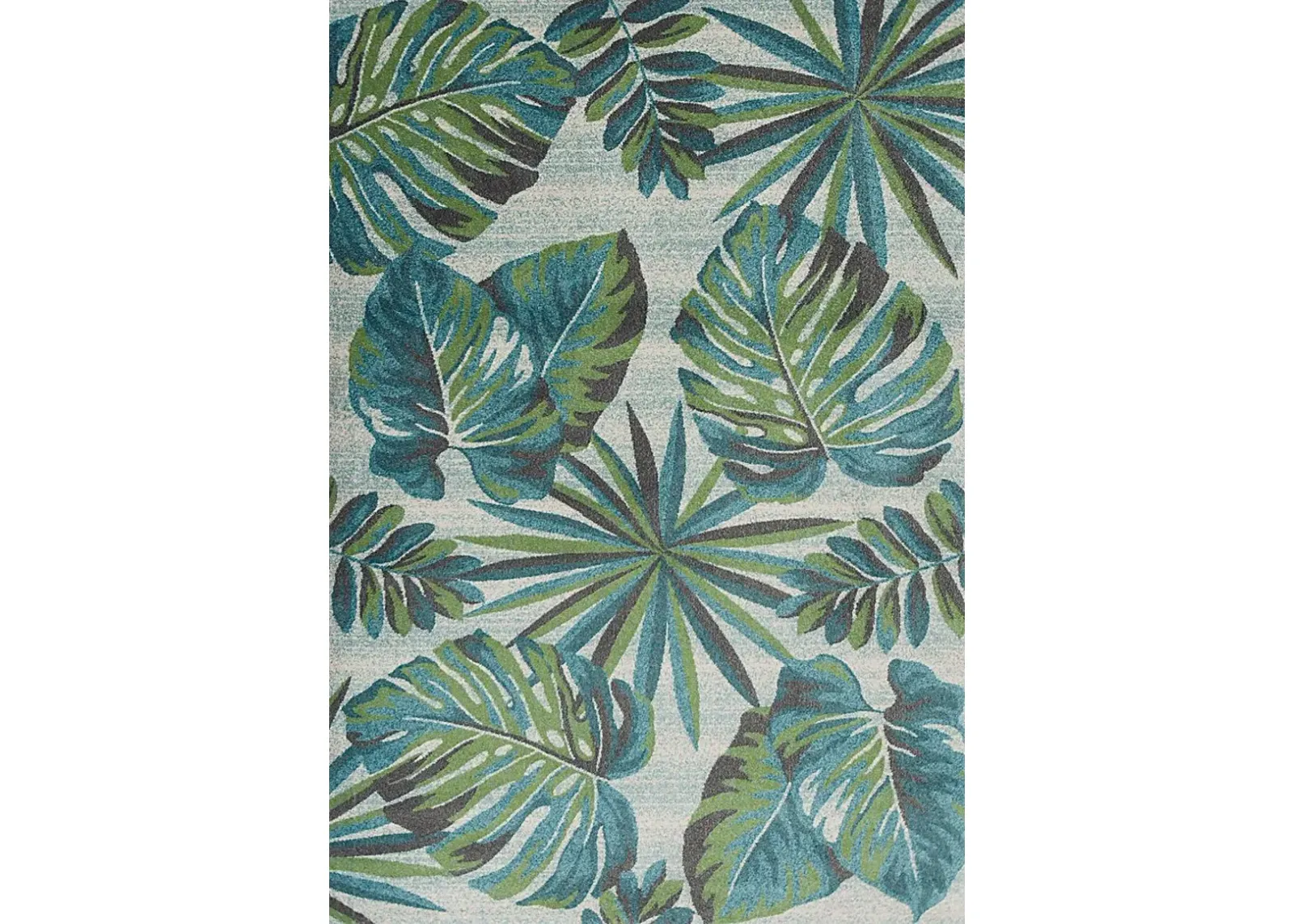 Caladium Palm Teal 5'3 x 7'7 Rug