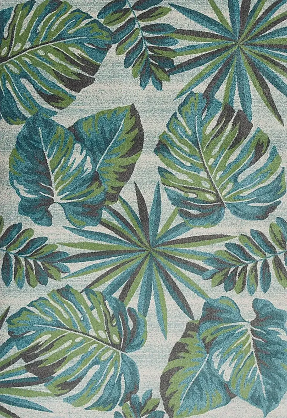 Caladium Palm Teal 7'10 x 10'10 Rug