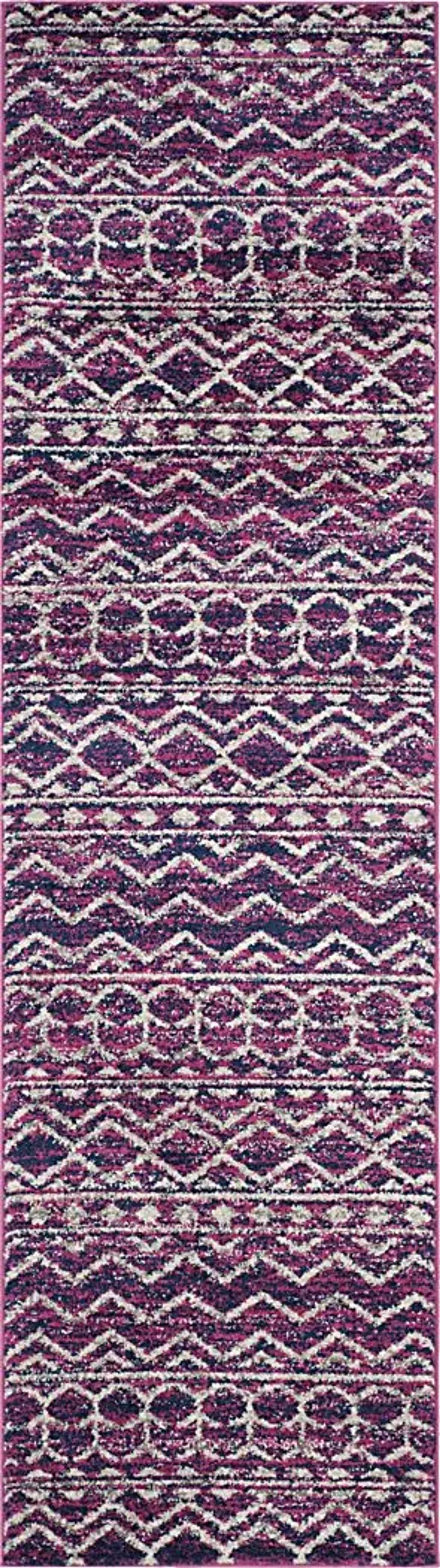 Mindon Town Fuchsia 2'3 x 8' Runner Rug