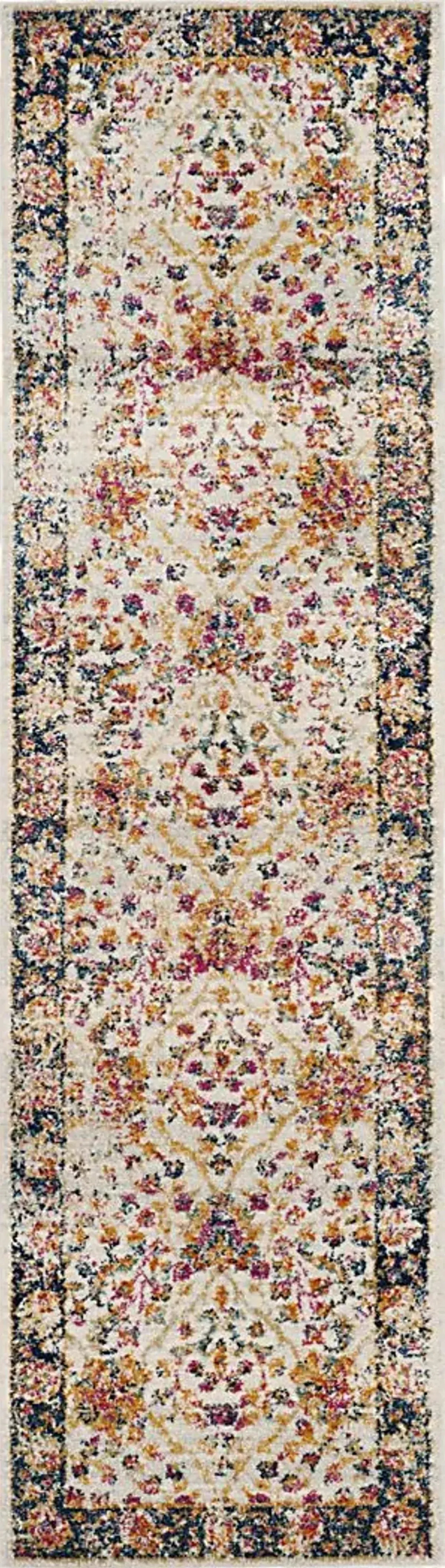 Irvine Bay Cream 2'3 x 8' Runner Rug