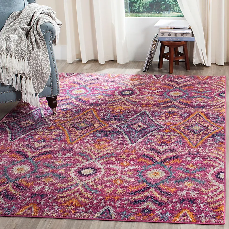 Bronson Trace Fuchsia 5'1 x 7'6 Rug