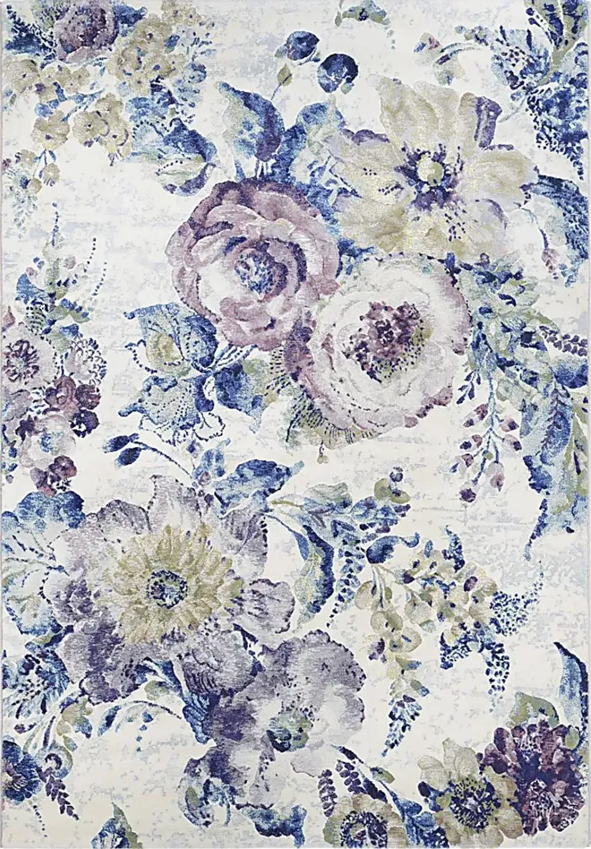 Floral Chic Blue 3'11 x 5'3 Rug