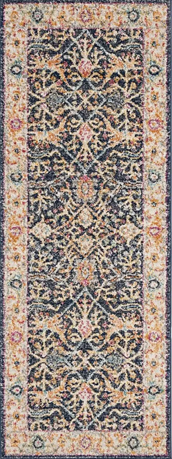 Dasher Lane Navy 2'3 x 8' Runner Rug