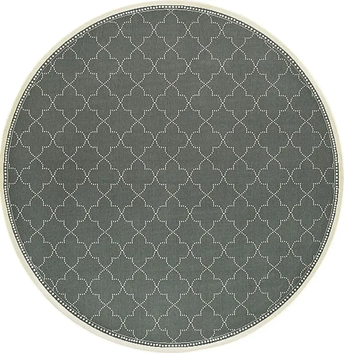 Maziah Gray 7'10 Indoor/Outdoor Round Rug