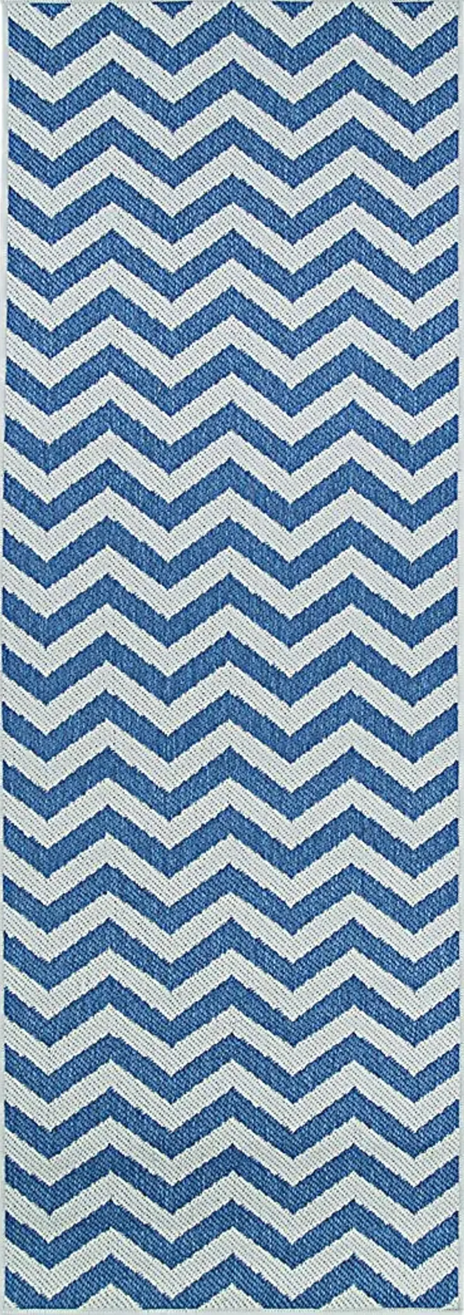 Dailon Blue 2'3 x 7'10 Indoor/Outdoor Runner Rug