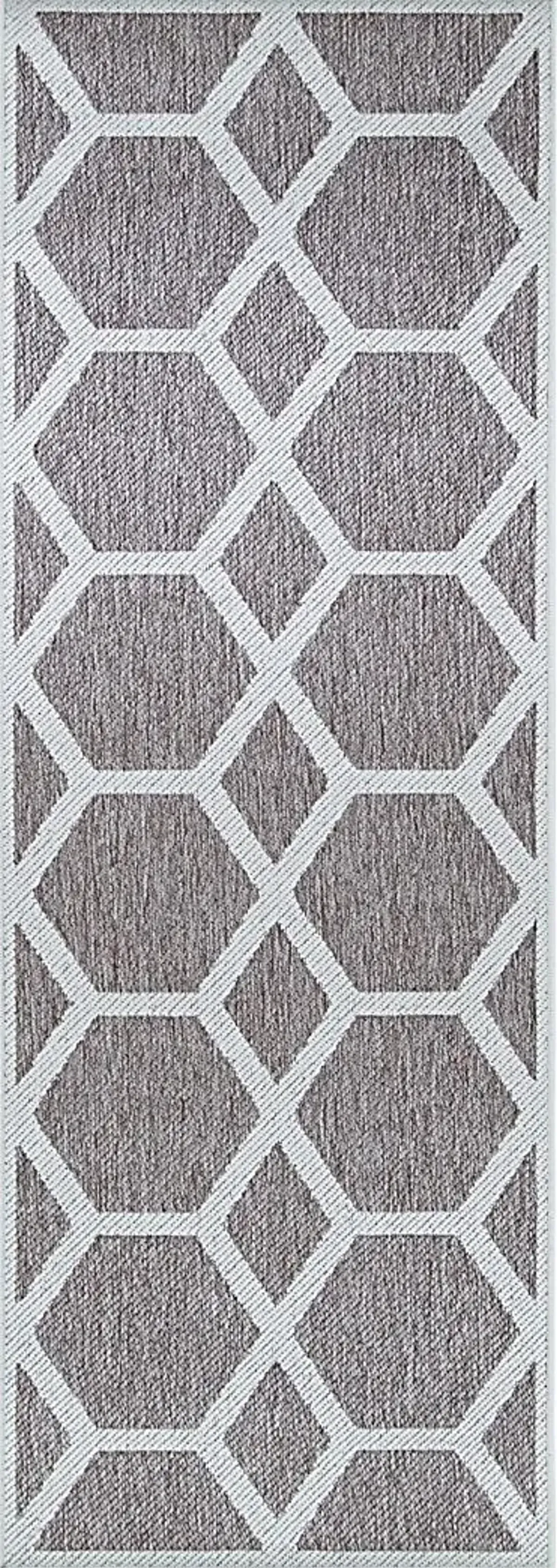 Grantley Coral 2'3 x 7'10 Indoor/Outdoor Runner Rug