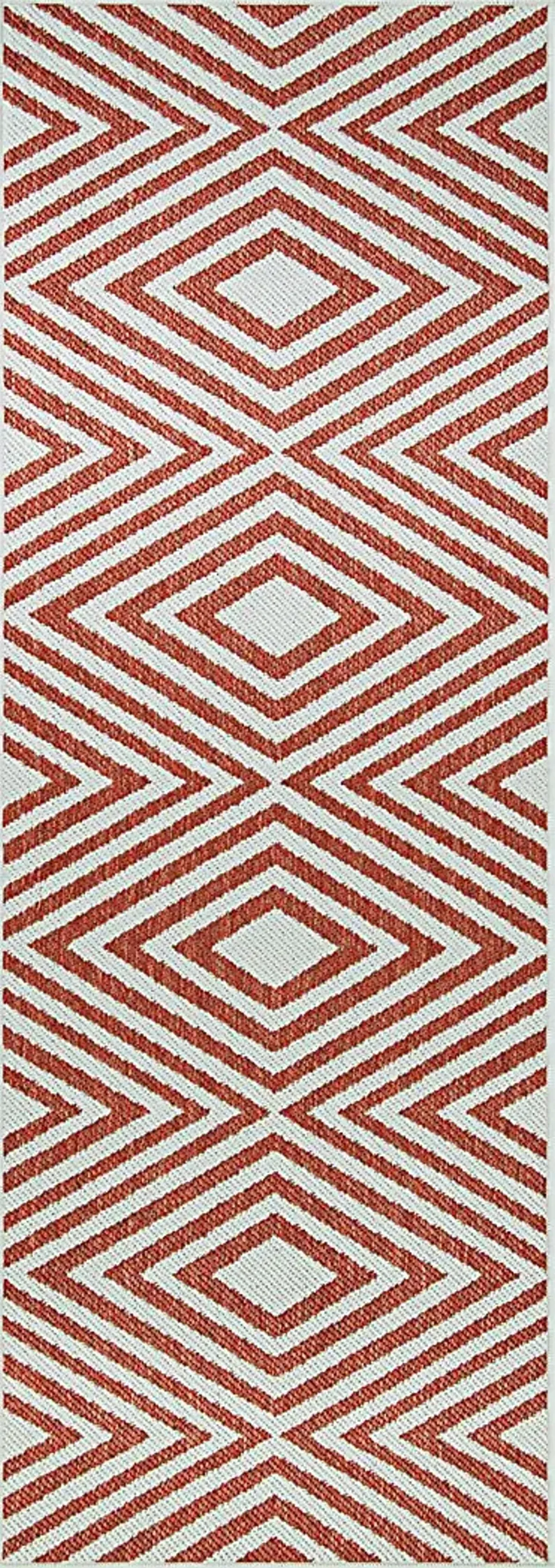 Grantley Coral 2'3 x 7'10 Indoor/Outdoor Runner Rug