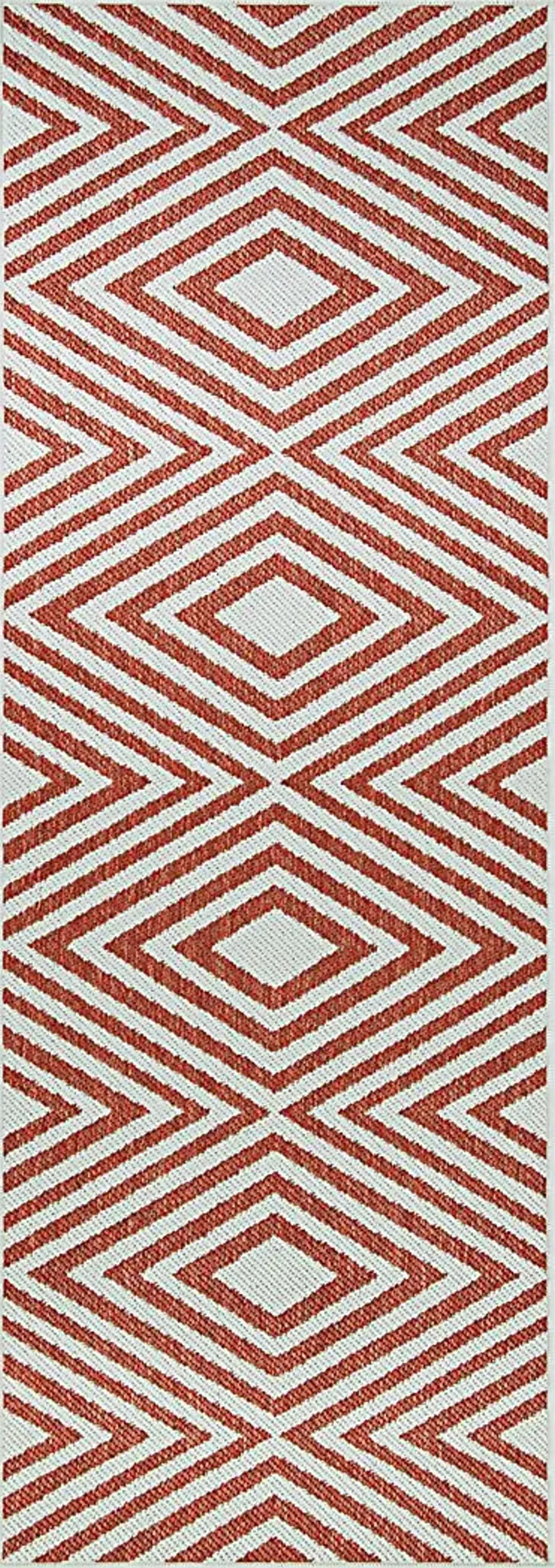 Grantley Coral 2'3 x 7'10 Indoor/Outdoor Runner Rug