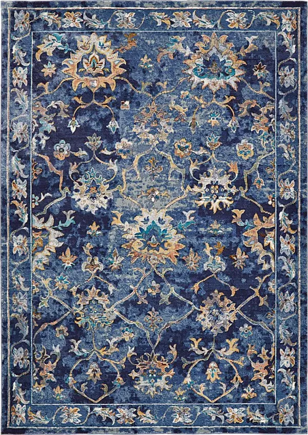 Adelisa Blue 2'3 x 8'9 Runner Rug