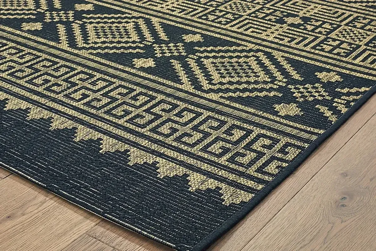 Fidelina Black 5' x 7' Indoor/Outdoor Rug