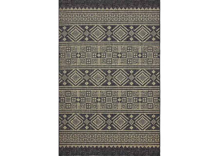 Fidelina Black 7'9 x 9'5 Indoor/Outdoor Rug