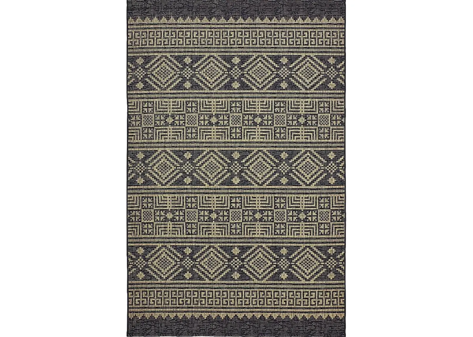 Fidelina Black 7'9 x 9'5 Indoor/Outdoor Rug