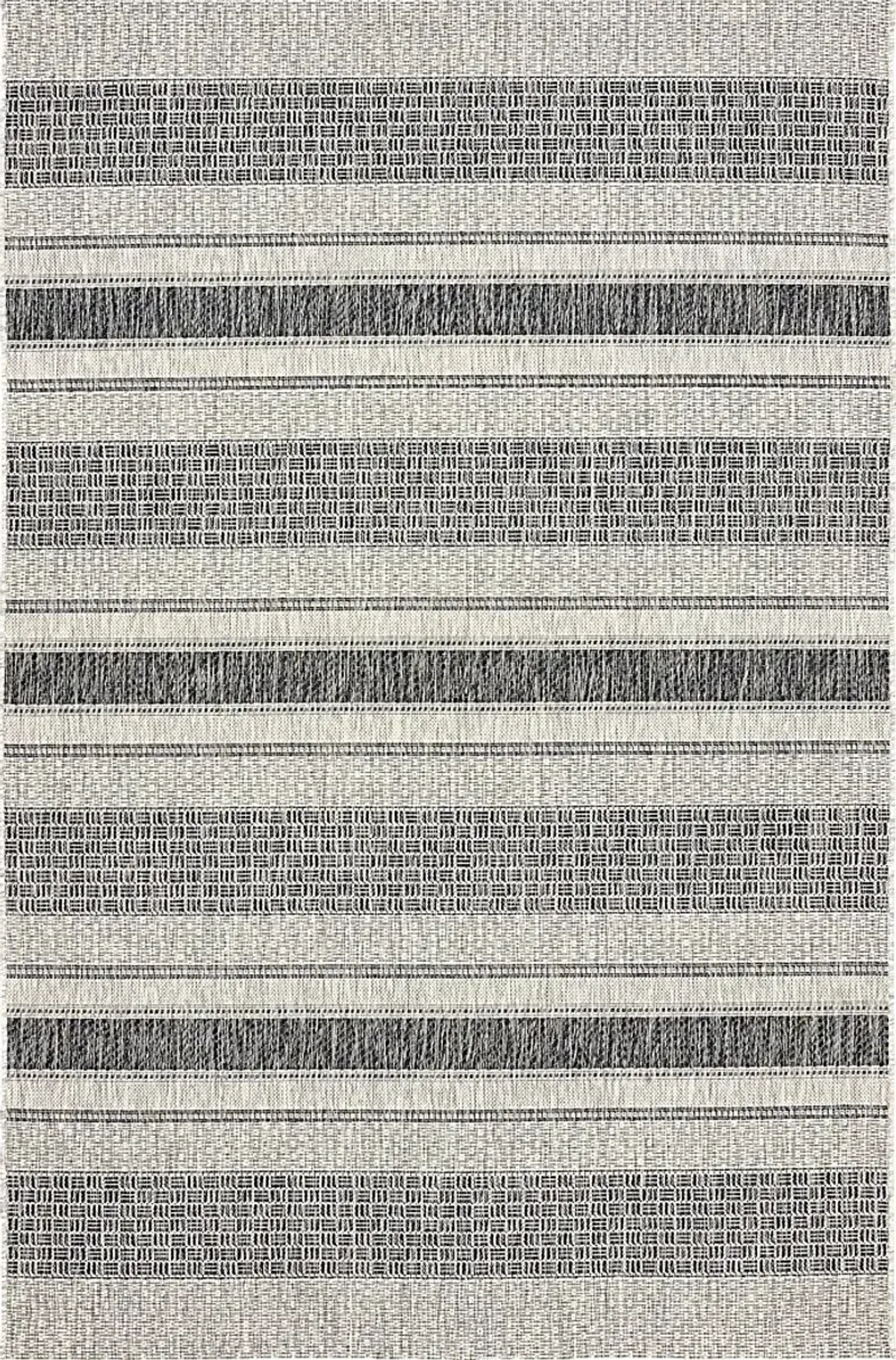 Dinella Black 7'9 x 9'5 Indoor/Outdoor Rug