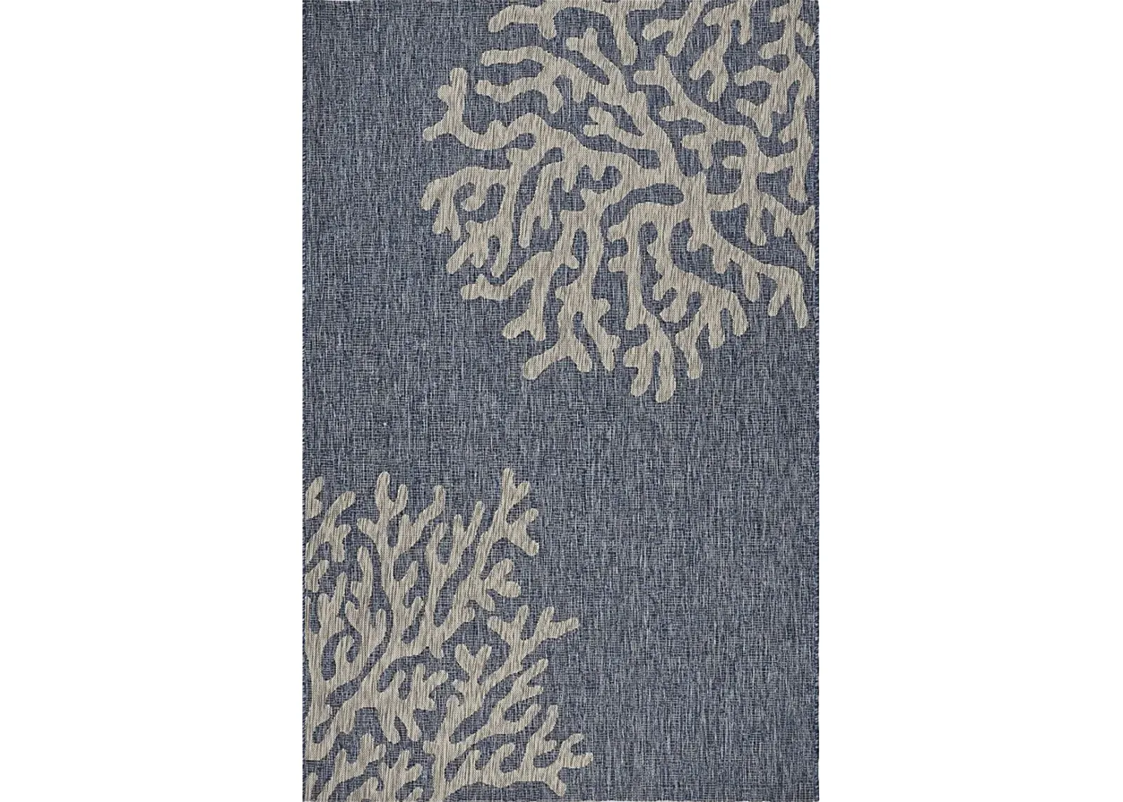 Lewine Navy 7'9 x 9'5 Indoor/Outdoor Rug