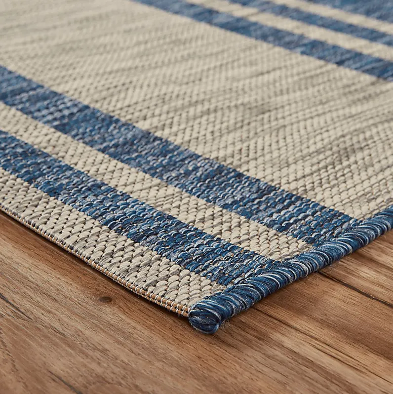 Merryn Blue 7'9 x 9'5 Indoor/Outdoor Rug