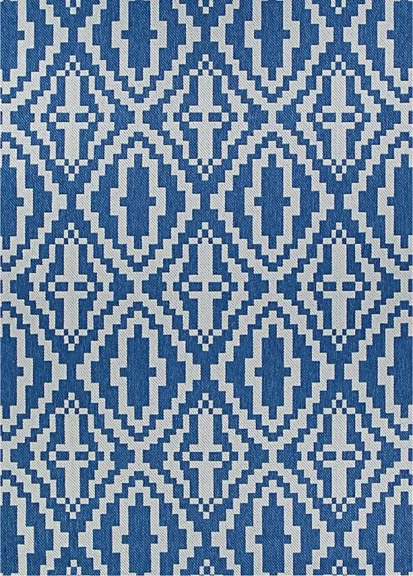 Ailmer Blue 8'6 x 13 Indoor/Outdoor Rug