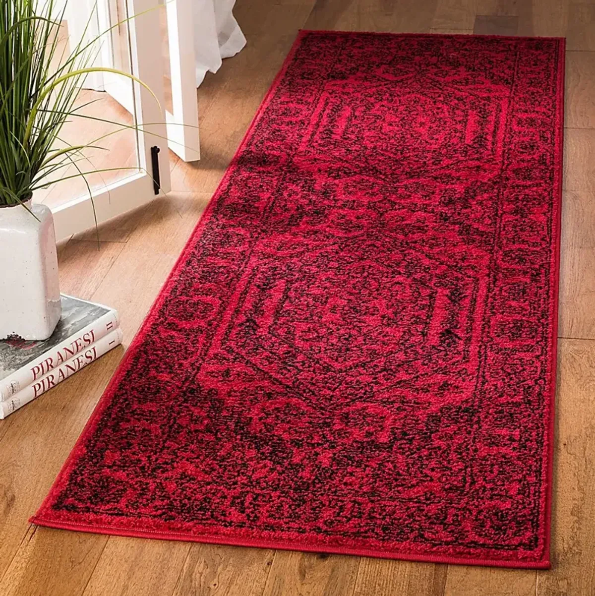 Daylee Red 2'6 x 8' Runner Rug