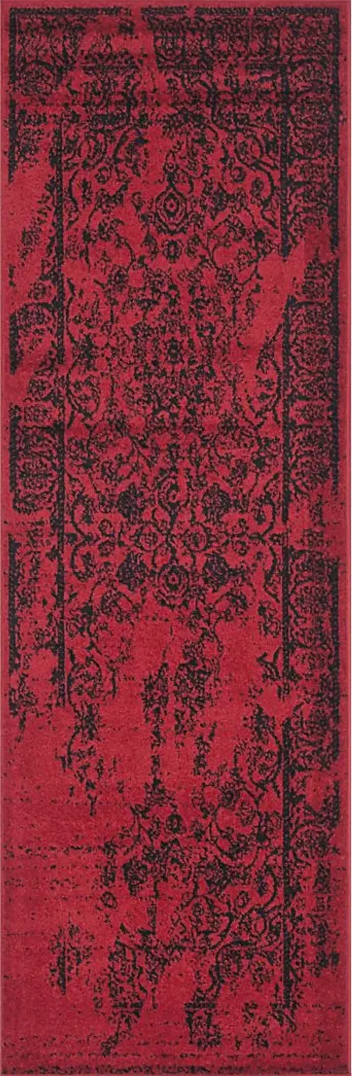 Elinora Red 2'6 x 8' Runner Rug