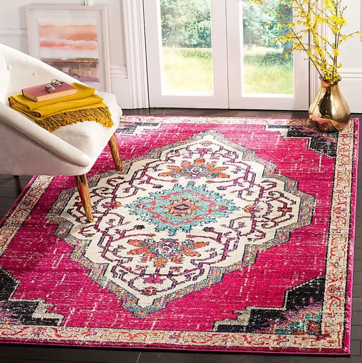 Featherbrook Pink 5'1 x 7'7 Rug