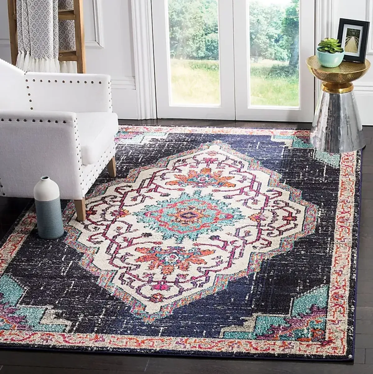 Featherbrook Black 5'1 x 7'7 Rug