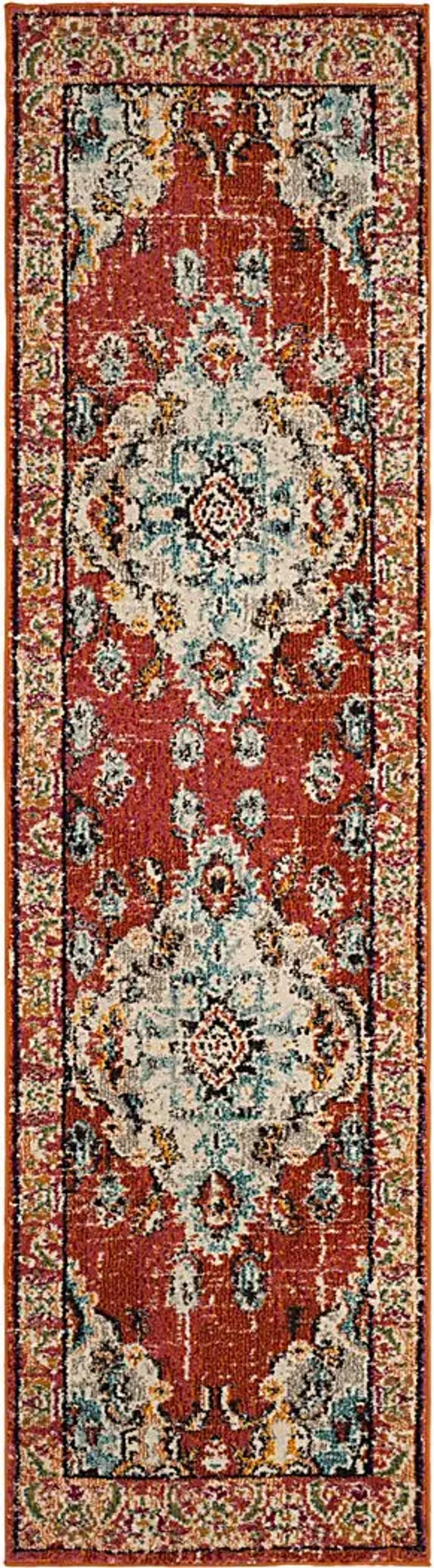 Jailyn Orange 2'2 x 10' Runner Rug