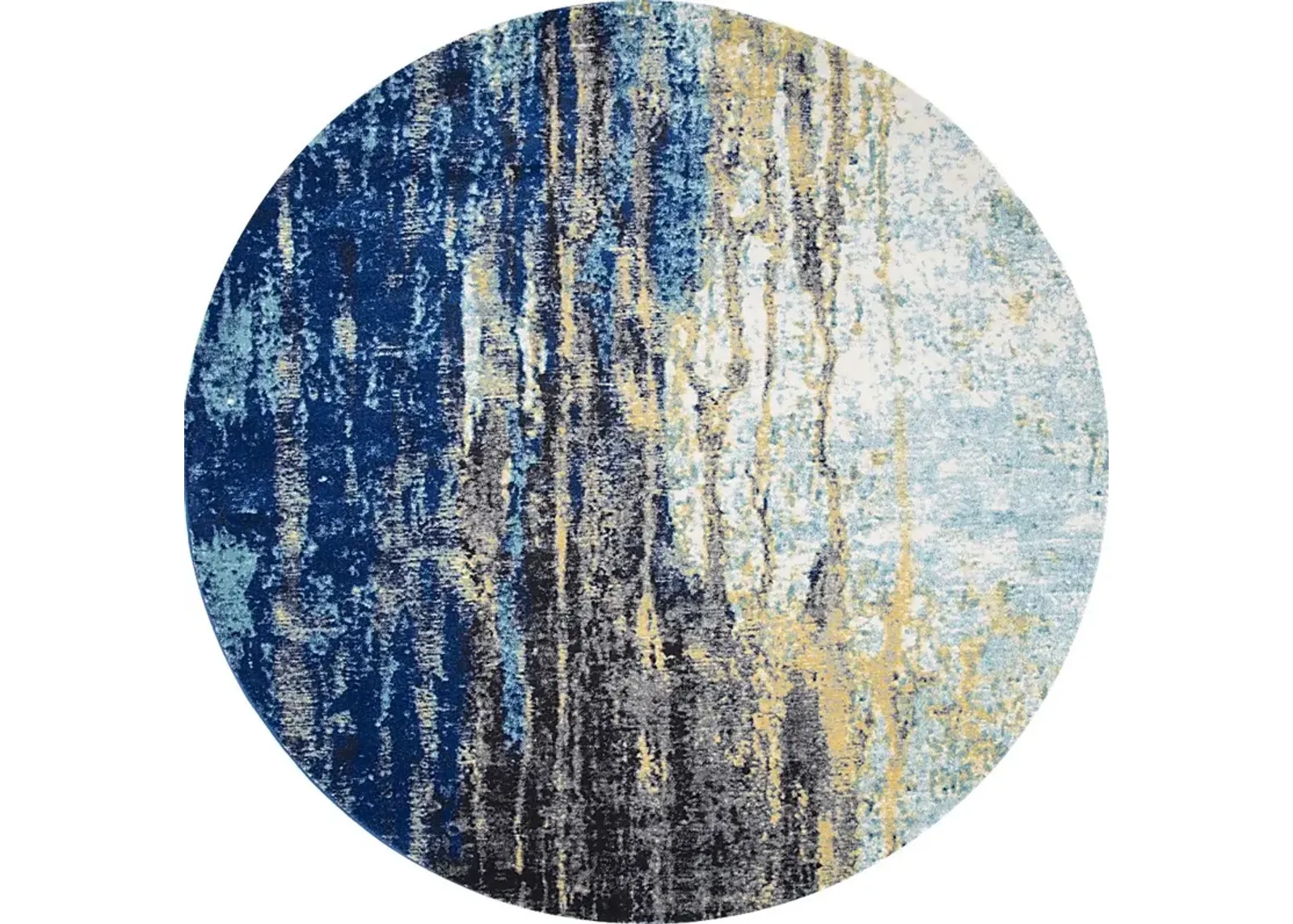 Amerie Blue 5' x 5' Round Rug